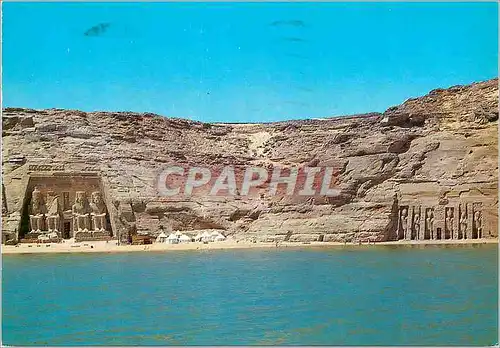 Cartes postales moderne Abu Simbel Les deux temples cruses dans la roc