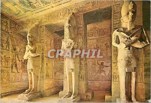 Cartes postales moderne Abu Simbel Salle des pillers dans le grand temple