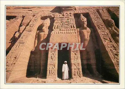 Moderne Karte Les Rois et les Reines Deesses du temple d Hator aussi nomme Petit Temple d Abu Simbel