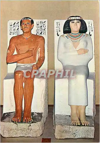 Moderne Karte Statues du Prince Rahotep et Princesse Nefort