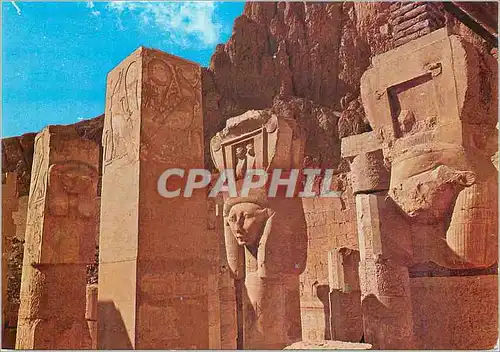 Moderne Karte Temple of the Quenn Hapshepsut Quenn Hapshepsuts statue