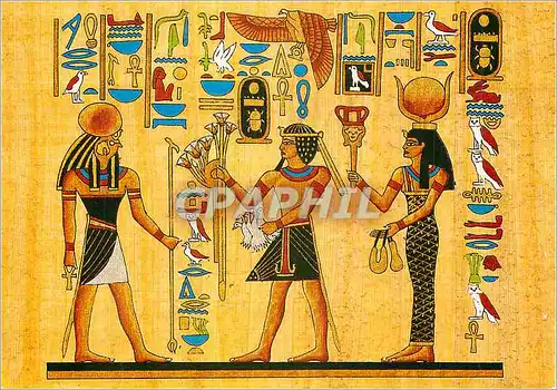 Moderne Karte The might pharaoh Thutmose iii between Hathor and Ra