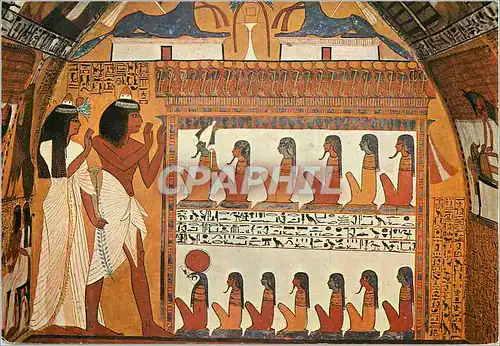 Cartes postales moderne Dier el Medina Tomb of Noble Sen nedjem The deceased adoring three genu Book of the dead