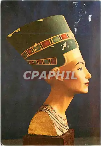 Moderne Karte Pointed limestone bust of Queen Nefertiti