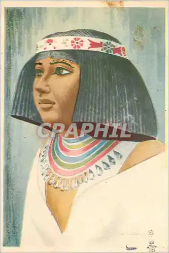 Cartes postales moderne Head of limestone statue of Princess Nefert ivth dynasty