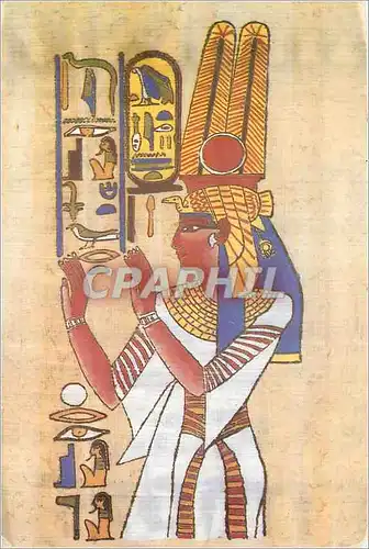 Moderne Karte Queen Nefertari wife of Ramses ii Mural painting from hathor Temple at Abou Simbel