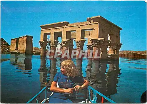 Cartes postales moderne Asswan General view of Isis Temple at Philoe partially covered under Niles floo
