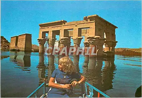 Cartes postales moderne Asswan General view of Isis Temple at Philoe partially covered under Niles flood