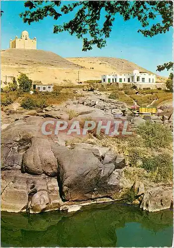 Moderne Karte Aswan Tomb of Aga Khan and the villa of the Beghum