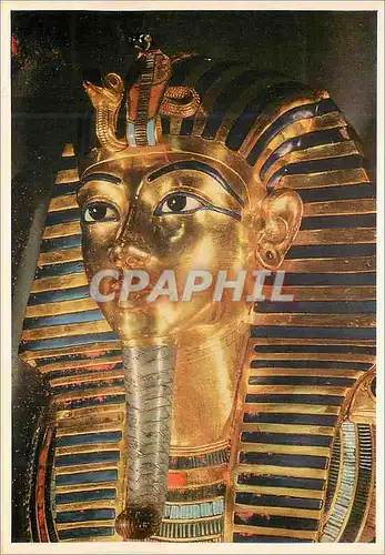 Moderne Karte Art Egyptian The Treasure of Tutankhamen The Gold Funeral Mask