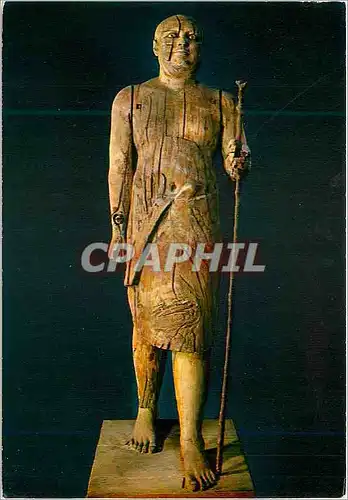 Moderne Karte The Egyptian Museum Sykomore Wood Statue of Ka Apor so called Shelkh el Beled