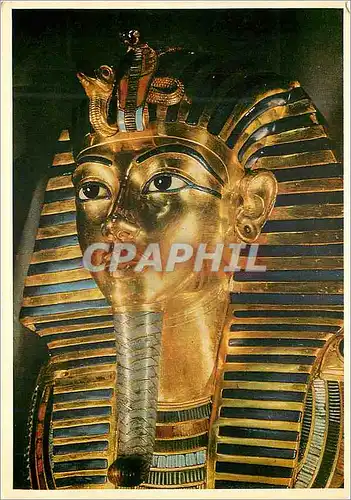 Cartes postales moderne Art Egyptian vers Le Tresor du Toutankhamon Le masque funeraire en or Musee du Caire