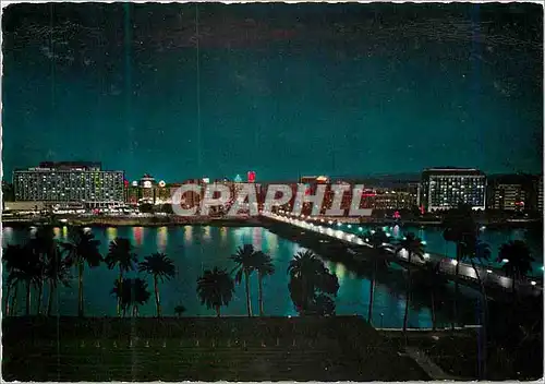 Cartes postales moderne Cairo River Nile and town by night