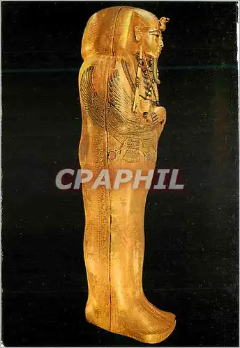 Moderne Karte Cairo Museum Tutankhamens Treasures Coffin of solid gold in the form Osiris