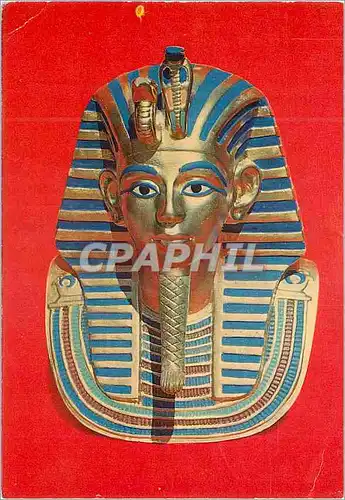 Cartes postales moderne Egyptian Museum Cairo Golden mask of Tut Ankh Amoun found on the Kings Mummyfied head