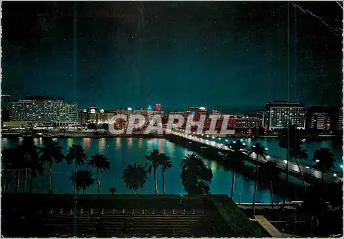 Cartes postales moderne Cairo River Nile and town by night