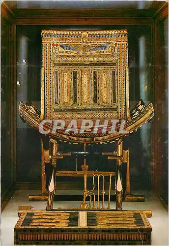 Cartes postales moderne Cairo The Egyptian Museum The Chair of King Tutankhamun