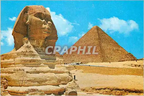 Moderne Karte Giza Le Grand Sphinx et Pyramide de Cheops