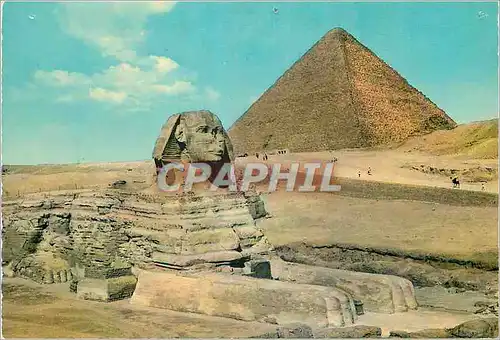 Moderne Karte The Great Sphinx of Giza and Keops Pyramid