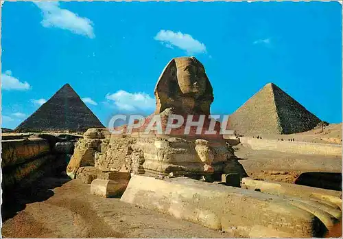 Cartes postales moderne Grand Sphinx et Pyramides de Gizeh