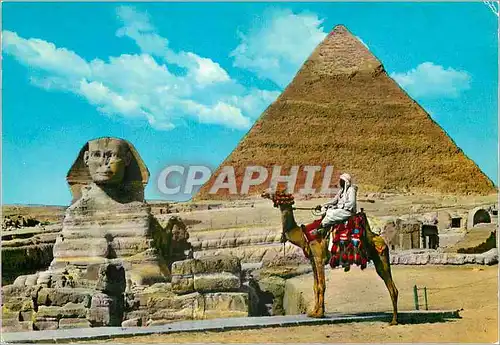 Cartes postales moderne The Great Sphinx of Giza and Khefren Pyramid