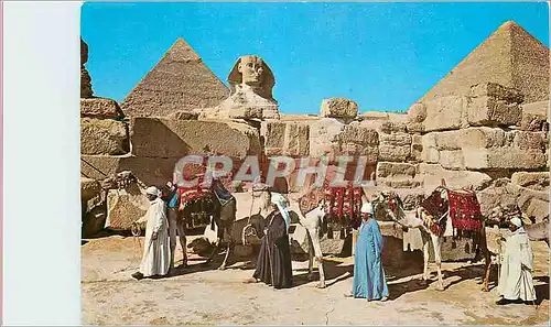 Moderne Karte Giza The Great Sphinx and Keops pyramid