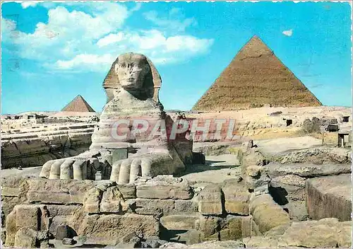 Cartes postales moderne The Great Sphinx of Giza and Pyramid