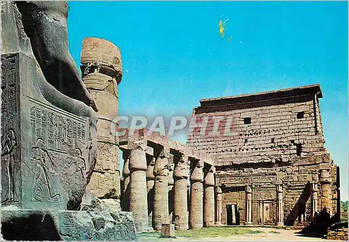 Moderne Karte Temple de Louxor Cour de devant du temple de Ramses ii
