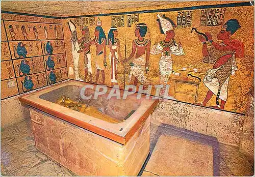 Cartes postales moderne Louxor Vallee des Rois Sarcophage dans la tombe de Tout Ankh Amon