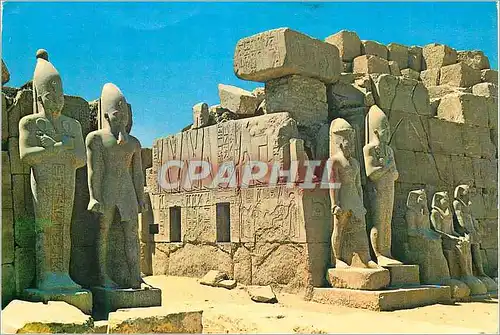 Moderne Karte Luxor Karnak Pharao statues bu the seventh Pylon