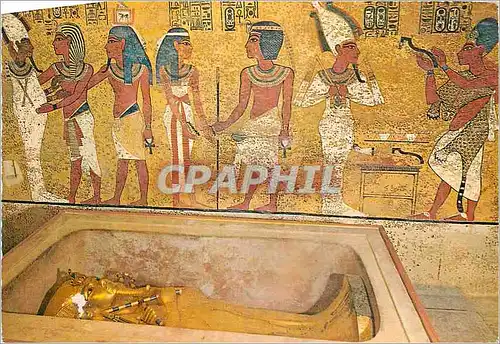 Cartes postales moderne Luxor Tal der Konige Goldsarg mit der Mumie Tut Anch Amons
