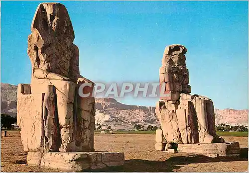 Moderne Karte Thebes Memnon Colossi Amenophis iii