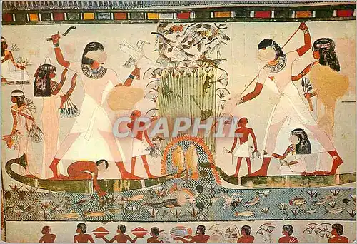 Cartes postales moderne Thebes Tombeau du noble Menna Menna a la peche