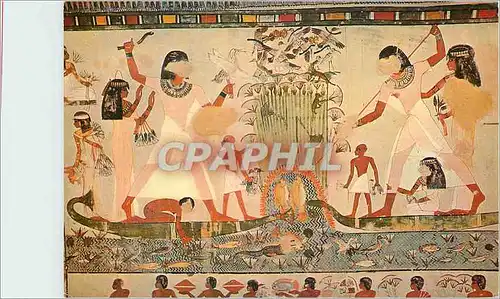 Cartes postales moderne Thebes Tombeau du noble Menna Menna a la peche