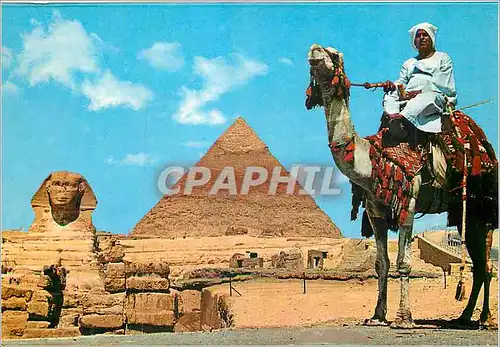 Cartes postales moderne Giza The Great Sphinx and Khepren Pyramid
