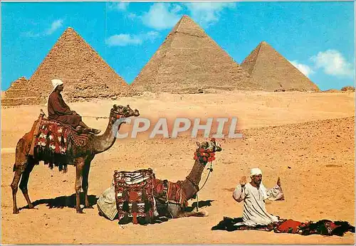 Moderne Karte Giza Le Priere pres des Pyramides