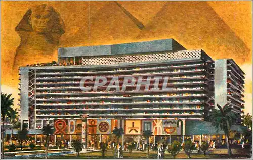Cartes postales moderne Nile Hilton Cairo Egypt United Arab Republic Jewel of Egypt in a setting of modern luxury overlo