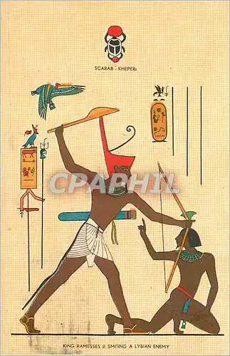 Moderne Karte King Ramsesses ii Smiting a Lybian Enemy Gods and Kings Series Egypte