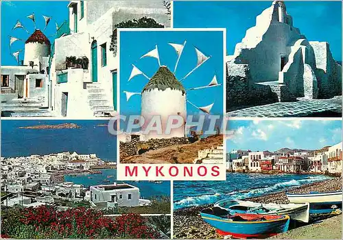 Moderne Karte Souvenir de Mykonos