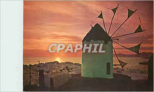 Cartes postales moderne Myconos Le Moulin