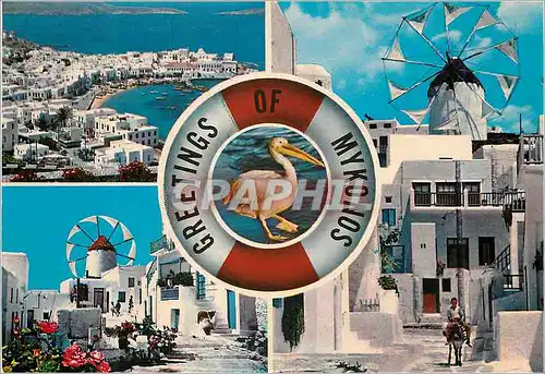 Cartes postales moderne Greetings of Mykonos