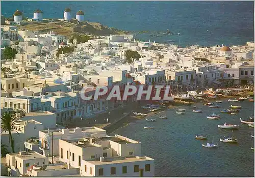 Cartes postales moderne Mykonos Vue generale avec le port