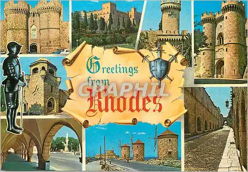 Cartes postales moderne Greetings from Rhodes