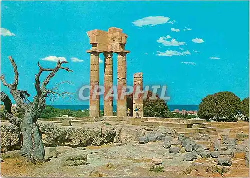Moderne Karte Rhodes Le temple d Apollon