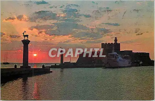 Cartes postales moderne Rhodes Lever du soleil