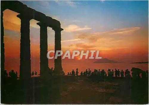 Moderne Karte Sounion Temple de Poseidon Neptune