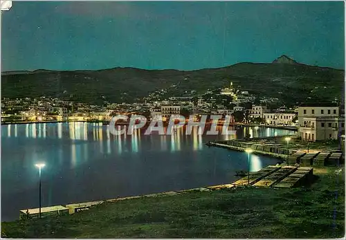 Cartes postales moderne Tinos Vue generale pendant la nuit