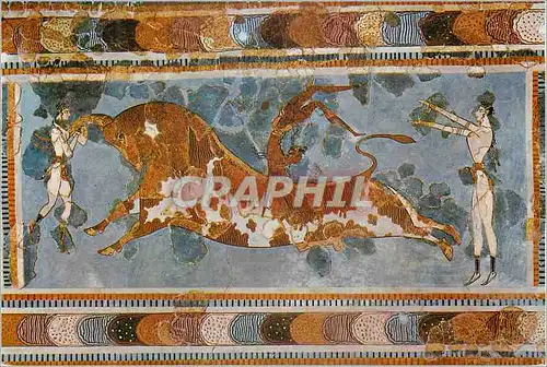 Moderne Karte Heraklion Museum Toreador Fresco From Knossos