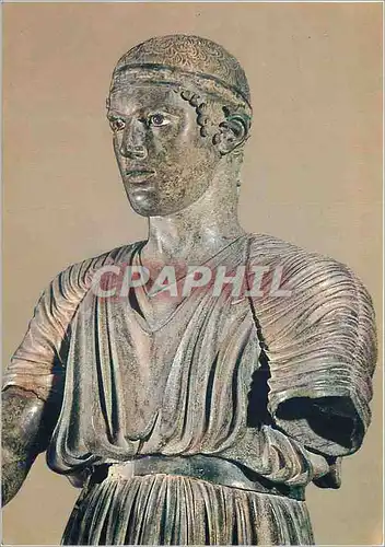 Cartes postales moderne Delphi Bronzene Statue des Wagenlenkers