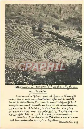 Cartes postales moderne Delphes L Hierou d Apollon Pythien Le theatre